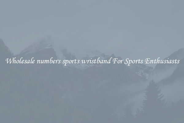 Wholesale numbers sports wristband For Sports Enthusiasts