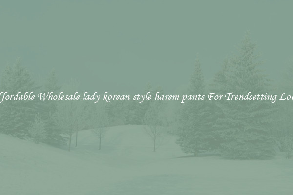 Affordable Wholesale lady korean style harem pants For Trendsetting Looks