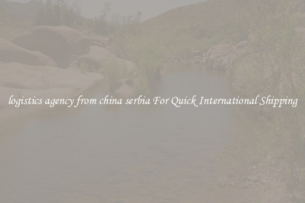 logistics agency from china serbia For Quick International Shipping
