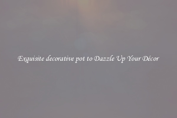 Exquisite decorative pot to Dazzle Up Your Décor 