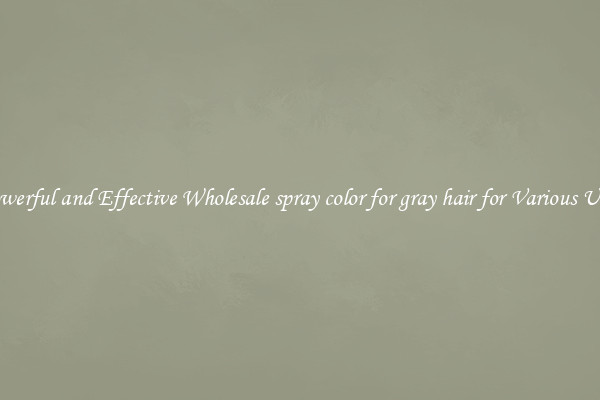 Powerful and Effective Wholesale spray color for gray hair for Various Uses