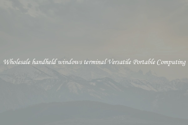 Wholesale handheld windows terminal Versatile Portable Computing