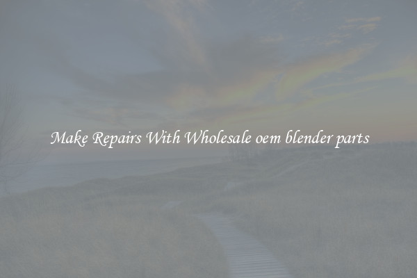 Make Repairs With Wholesale oem blender parts